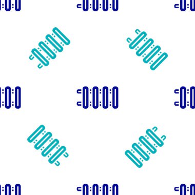 Mavi Isıtıcı Radyatör ikonu beyaz arka planda izole edilmiş kusursuz desen. Vektör.