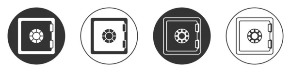 Black Safe Symbol Isoliert Auf Weißem Hintergrund Der Tür Befand — Stockvektor