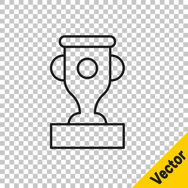 Μαύρη Γραμμή Βραβείο Κύπελλο Εικονίδιο Απομονώνονται Διαφανές Φόντο Σύμβολο Τρόπαιο — Διανυσματικό Αρχείο