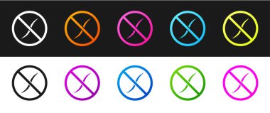 Siyah beyaz arkaplanda anti-solucan parazit simgesini ayır. Vektör.