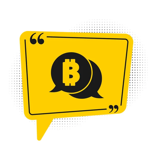 Schwarzes Kryptowährungs Bitcoin Symbol Isoliert Auf Weißem Hintergrund Physische Bitcoin — Stockvektor