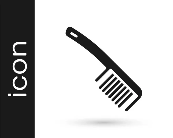 Black Hairbrush Symbol Isoliert Auf Weißem Hintergrund Haarschild Kämmen Friseur — Stockvektor