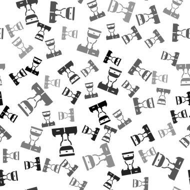 Siyah tren kondüktörü simgesi beyaz zeminde izole edilmiş. Vektör.