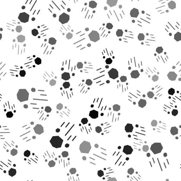 黑色飞石图标在白色背景上隔离无缝图案 — 图库矢量图片