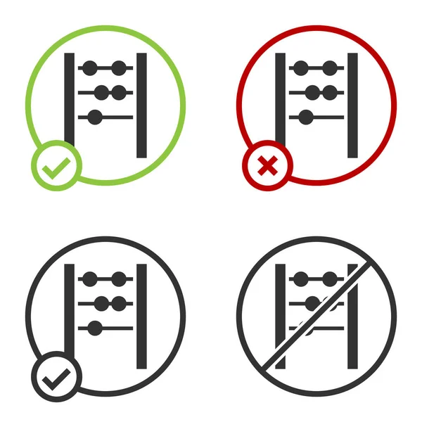 Schwarzes Abakus Symbol Isoliert Auf Weißem Hintergrund Traditioneller Zählrahmen Bildungszeichen — Stockvektor
