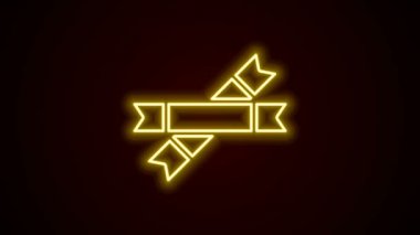 Parlayan neon çizgisi Şeker Paketleri simgesi siyah arkaplanda izole edildi. Kahve, tuz, baharat gibi toplu gıda ürünleri için ayrı ayrı paketler. 4K Video hareketli grafik canlandırması