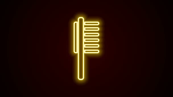 Zářící neonová čára Domácí zvířata injekční lahvička lékařské ikony izolované na černém pozadí. Lék na předpis pro zvířata. Grafická animace pohybu videa 4K — Stock video