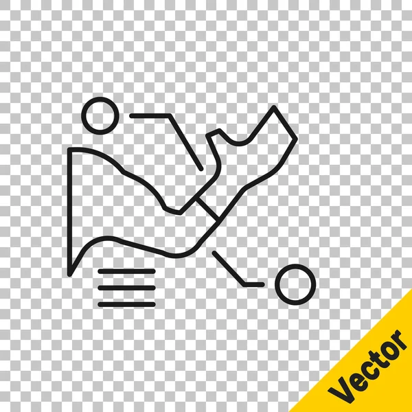 Черная Линия Протеза Руки Значок Изолирован Прозрачном Фоне Футуристическая Концепция — стоковый вектор