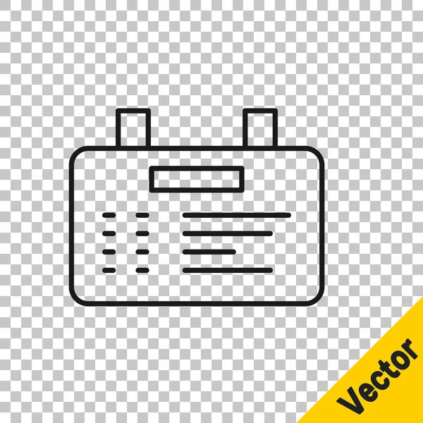 Das Schwarze Flughafenbrett Symbol Ist Auf Transparentem Hintergrund Isoliert Mechanische — Stockvektor