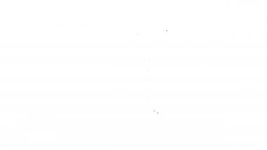 Siyah çizgi tıbbi pano, beyaz arka planda izole edilmiş klinik kayıt simgesi. Sağlık sigortası formu. Reçete, tıbbi kontrol işaretleri raporu. 4K Video hareketli grafik canlandırması