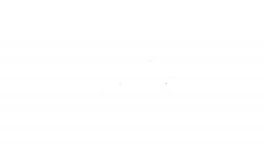 Siyah çizgi Elektronik ölçek simgesi beyaz arkaplanda izole edildi. Ağırlık ölçüm aletleri. 4K Video hareketli grafik canlandırması