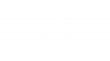 Siyah çizgi, beyaz arka planda genetik olarak modifiye edilmiş yiyecek ikonu. GDO meyvesi. 4K Video hareketli grafik canlandırması