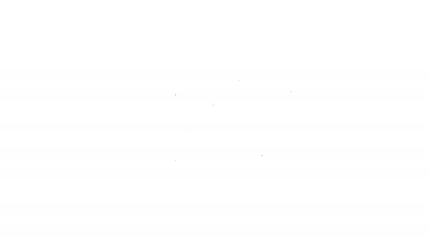 Černá čára Přenos kapalné pistole v ikoně biologického pracovníka izolované na bílém pozadí. Grafická animace pohybu videa 4K — Stock video