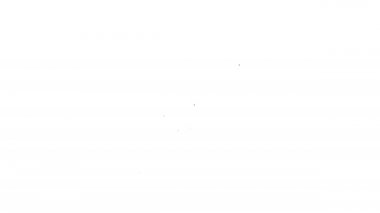 Büyüteç simgesi altındaki siyah çizgi mikroorganizmalar beyaz arkaplanda izole edilmiş. Bakteri ve mikroplar, hücre kanseri, mikrop, virüs, mantar. 4K Video hareketli grafik canlandırması