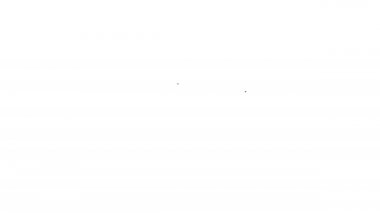 Siyah çizgi tıbbi pano, beyaz arka planda izole edilmiş klinik kayıt simgesi. Sağlık sigortası formu. Reçete, tıbbi kontrol işaretleri raporu. 4K Video hareketli grafik canlandırması