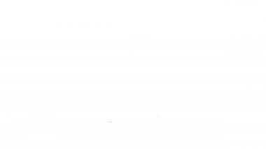 Siyah çizgi bitki yetiştirme ikonu beyaz arkaplanda izole edilmiş. Test tüplerinde büyüyen bitkiler. Organik gıda, tarım ve hidrofonik. 4K Video hareketli grafik canlandırması