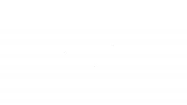 Siyah çizgi saç kurutma ikonu beyaz arkaplanda izole edildi. Saç kurutma makinesi tabelası. Saç kurutma sembolü. Sıcak hava üflüyor. 4K Video hareketli grafik canlandırması