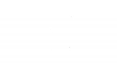 Siyah çizgi yıkama simgesi beyaz arkaplanda izole edildi. Çamaşır makinesi simgesi. Çamaşır makinesi, çamaşır makinesi. Ev aletleri sembolü. 4K Video hareketli grafik canlandırması