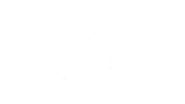 Siyah çizgi otel servis çanı simgesi beyaz arkaplanda izole edildi. Resepsiyon zili. 4K Video hareketli grafik canlandırması