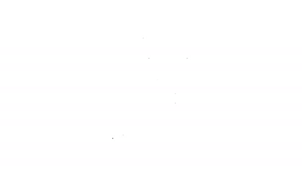 Czarna linia Lift ikona izolowana na białym tle. Symbol windy. 4K Animacja graficzna ruchu wideo — Wideo stockowe