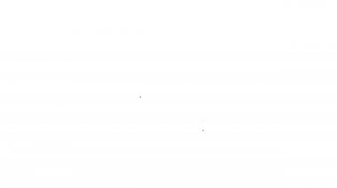 Beyaz arkaplanda siyah çizgi sertifika şablon simgesi izole edildi. Başarı, ödül, diploma, burs, diploma kavramları. 4K Video hareketli grafik canlandırması