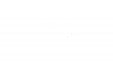 Siyah çizgi jüri simgesi beyaz arkaplanda izole edildi. 4K Video hareketli grafik canlandırması