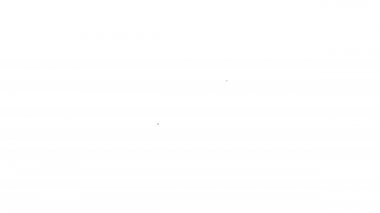 Siyah çizgi yasası simgesi beyaz arkaplanda izole edildi. 4K Video hareketli grafik canlandırması