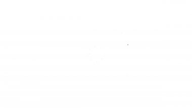 Siyah çizgi güvenli simgesi beyaz arkaplanda izole edildi. Kapı, şifreli bir banka kasası. Güvenilir Veri Koruma. 4K Video hareketli grafik canlandırması