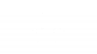 Beyaz arkaplanda siyah çizgi evrak çantası simgesi izole edildi. İş ilanı. İş portföyü. 4K Video hareketli grafik canlandırması