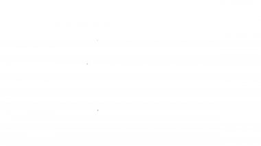 Siyah çizgi Hukuk sütunu simgesi beyaz arkaplanda izole edildi. 4K Video hareketli grafik canlandırması