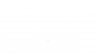 Beyaz arka planda izole edilmiş siyah ölçekli adalet simgesi. Hukuk mahkemesi sembolü. Denge tabelaları. 4K Video hareketli grafik canlandırması