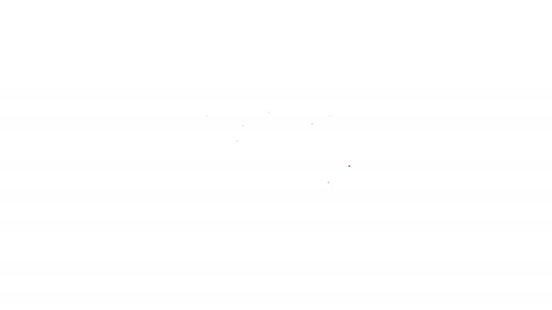 Schwarze Linie Juroren Symbol isoliert auf weißem Hintergrund. 4K Video Motion Grafik Animation — Stockvideo