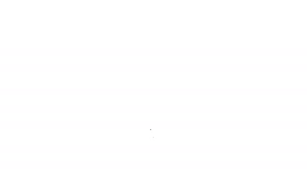 Línea negra Icono de la ley de ubicación aislado sobre fondo blanco. Animación gráfica de vídeo 4K — Vídeos de Stock