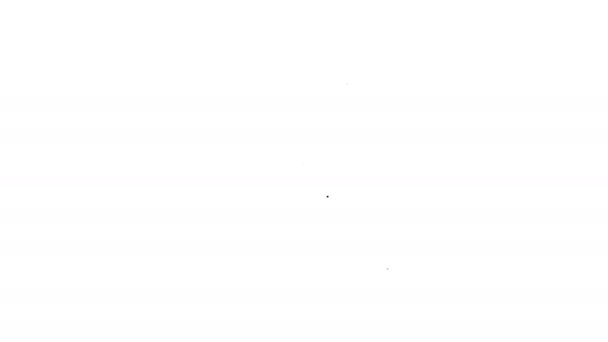 Linea nera Icona del libro di legge isolata su sfondo bianco. Giudice Giudice Giudice. Concetto di giudizio. Animazione grafica 4K Video motion — Video Stock