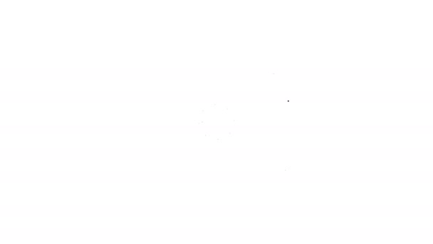 Černá čára Bezpečná ikona izolovaná na bílém pozadí. Dveře zabezpečí bankovní trezor s kombinovaným zámkem. Spolehlivá ochrana údajů. Grafická animace pohybu videa 4K — Stock video