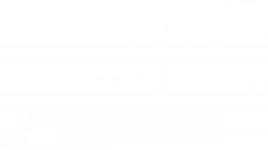 Siyah hat tren istasyonu ikonu beyaz arkaplanda izole edildi. 4K Video hareketli grafik canlandırması