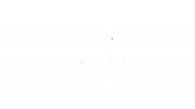 Siyah hat Demiryolu, beyaz arka planda izole edilmiş demiryolu ikonu. 4K Video hareketli grafik canlandırması