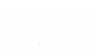 Siyah çizgili alkol, beyaz arka planda izole edilmiş rom şişesi ikonu. 4K Video hareketli grafik canlandırması