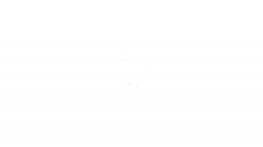 Siyah çizgi KHK, kağıt, parşömen, parşömen simgesi beyaz arkaplanda izole edilmiş. 4K Video hareketli grafik canlandırması