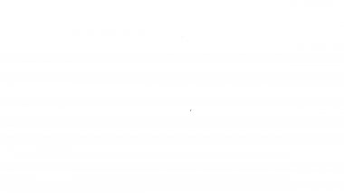 Siyah çizgili alkol, beyaz arka planda izole edilmiş rom şişesi ikonu. 4K Video hareketli grafik canlandırması