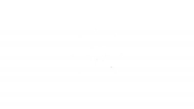 Siyah çizgi direksiyon ikonu beyaz arka planda izole edildi. 4K Video hareketli grafik canlandırması