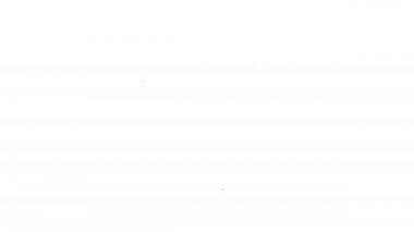 Siyah çizgi kaptanı simgesi beyaz arka planda izole edildi. 4K Video hareketli grafik canlandırması