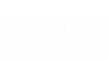 Siyah çizgi ABC kitap simgesi beyaz arkaplanda izole edildi. Sözlük kitabı işareti. Alfabe kitabı simgesi. 4K Video hareketli grafik canlandırması