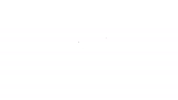 Μαύρη γραμμή Ομιλία εικόνα μαμά φούσκα απομονώνονται σε λευκό φόντο. Ευτυχισμένη μέρα μητέρων. 4K Γραφική κίνηση κίνησης βίντεο — Αρχείο Βίντεο