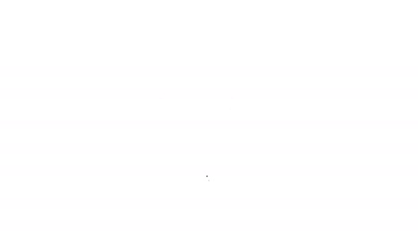 Línea negra Icono bebé aislado sobre fondo blanco. Animación gráfica de vídeo 4K — Vídeos de Stock
