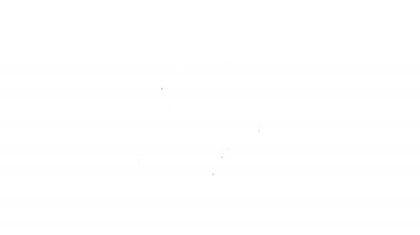 Siyah çizgi seyahat gemisi simgesi beyaz arka planda izole edildi. Seyahat turizmi deniz taşımacılığı. Yolcu gemisi, yolcu gemisi. Dünya çapında bir gezi. 4K Video hareketli grafik canlandırması