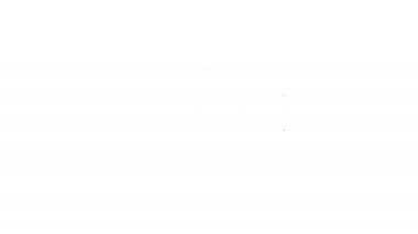 Siyah çizgi plaj iskele simgesi beyaz arka planda izole edildi. 4K Video hareketli grafik canlandırması