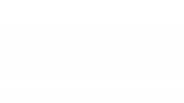 Siyah çizgi fotoğraf makinesi simgesi beyaz arkaplanda izole edildi. Fotoğraf makinesi simgesi. 4K Video hareketli grafik canlandırması