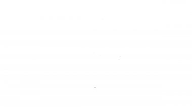 Siyah çizgi pusula simgesi beyaz arkaplanda izole edildi. Rüzgâr yön bulma sembolü. Rüzgar gül işareti. 4K Video hareketli grafik canlandırması