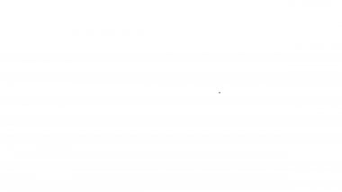 Gemi ikonu ile seyahat için siyah hat Cruise bileti beyaz arka planda izole edildi. Yolcu gemisiyle seyahat edin. Cennete seyahatler. 4K Video hareketli grafik canlandırması